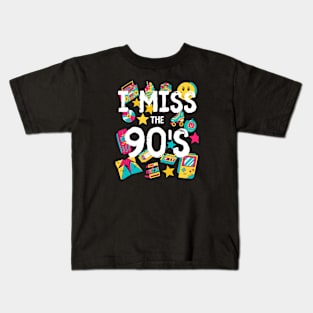 I Miss the 90's Nostalgia Vintage 1990s Throwback Kids T-Shirt